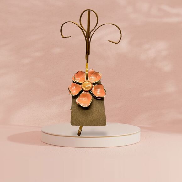 Vintage Womens Enamel Peach Pin Brooch Made in Germany - Picture 2 of 6